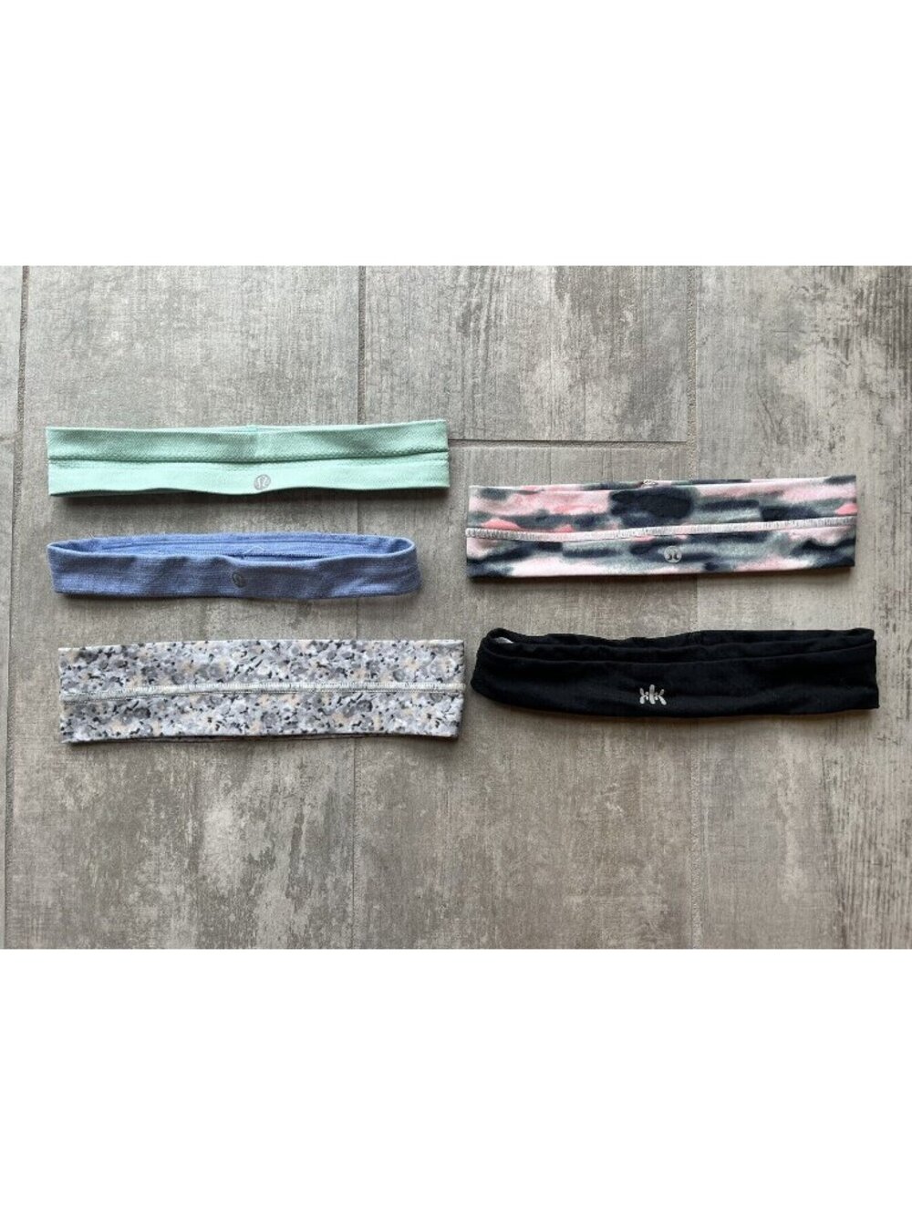 Lululemon Kyodon Headband Lot Set of 5 Workout Sweat Moisture Wicking Athletic